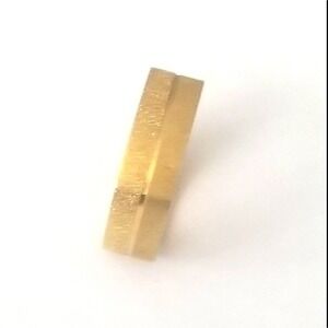 New stainless steel gold tone ring size 8‎